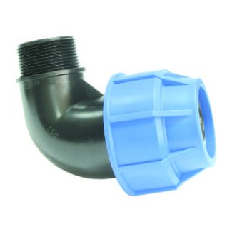 Elbow Male Threaded Blue