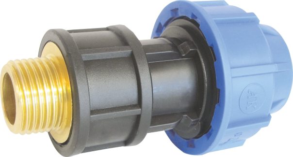 Male Connection ( brass threaded) Blue